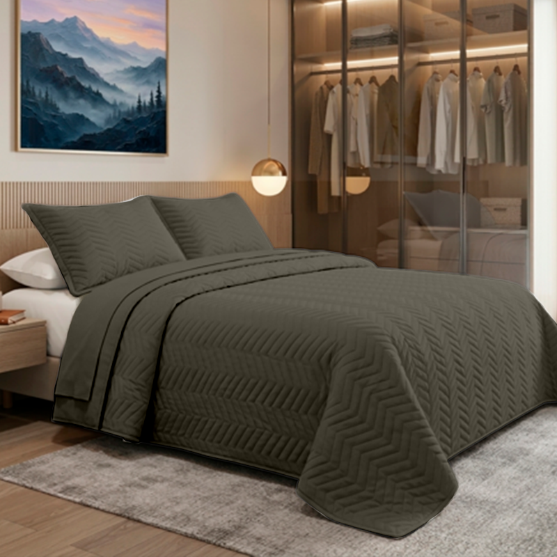 COBERTOR LOFT CHOCOLATE FULL (2 plazas)