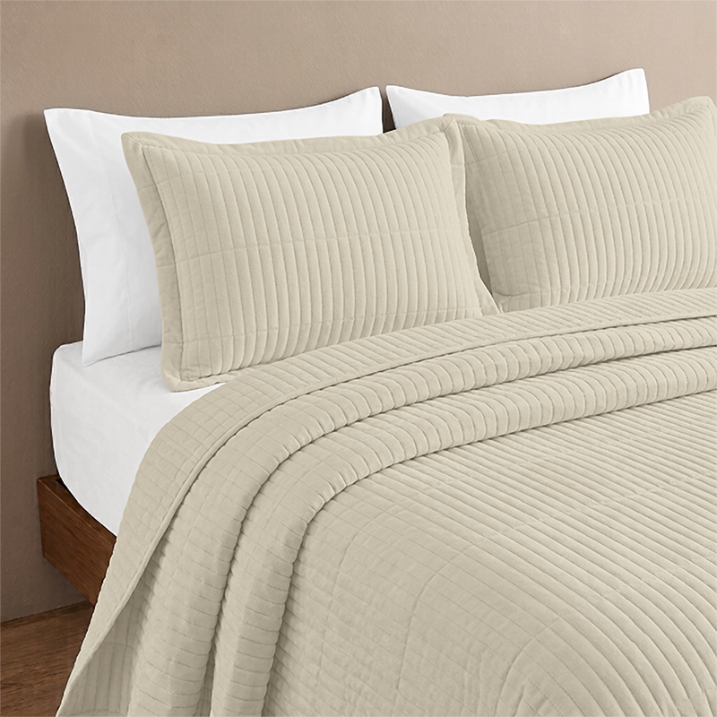 COBERTOR SUEDE BEIGE FULL (2 plazas)
