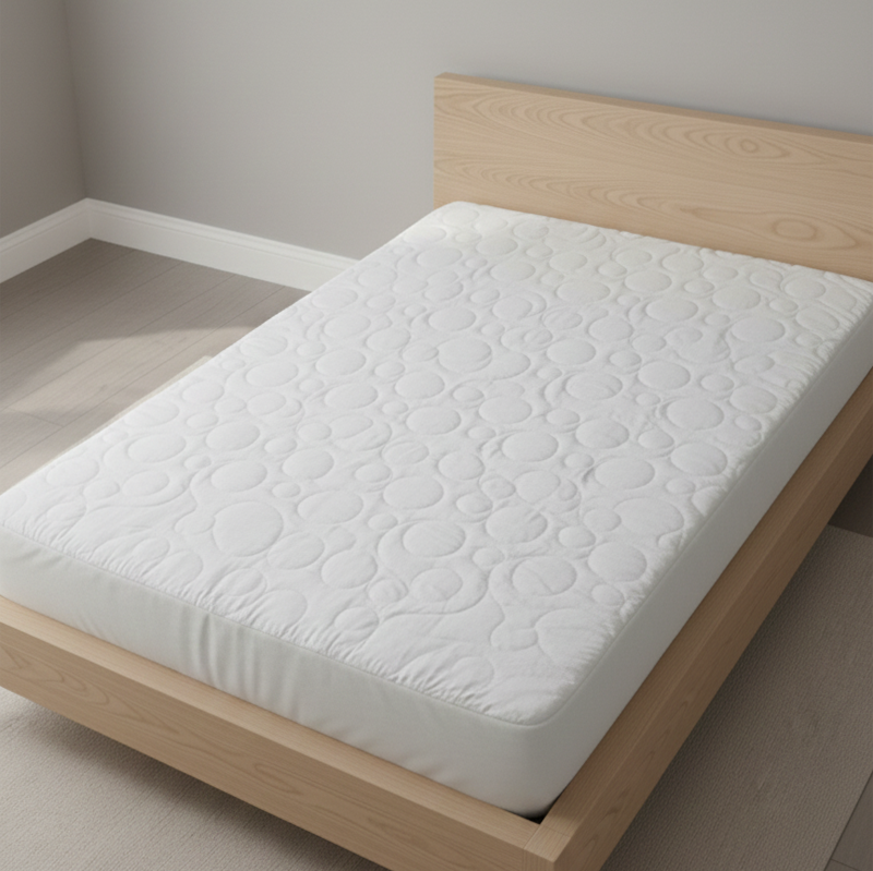 PROTECTOR ACOLCHADO COLCHON BLANCO 2 PLAZAS